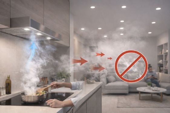 開放式廚房怎麼避免油煙回流？管線配置技巧